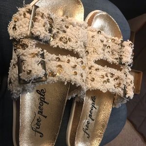 Free People Size 8.5 Cream Sandals New In Box